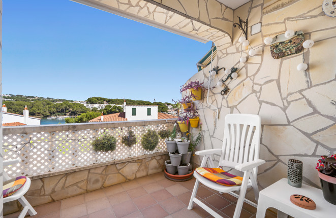 Piso con terrazas vistas al mar en zona residencial privilegiada de Addaia Cala Moli Menorca